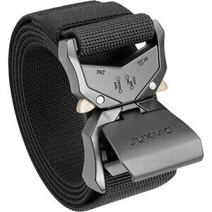 Tactical Belt, Military Hiking Rigger 1.5" Nylon Web Work Belt with Heav…